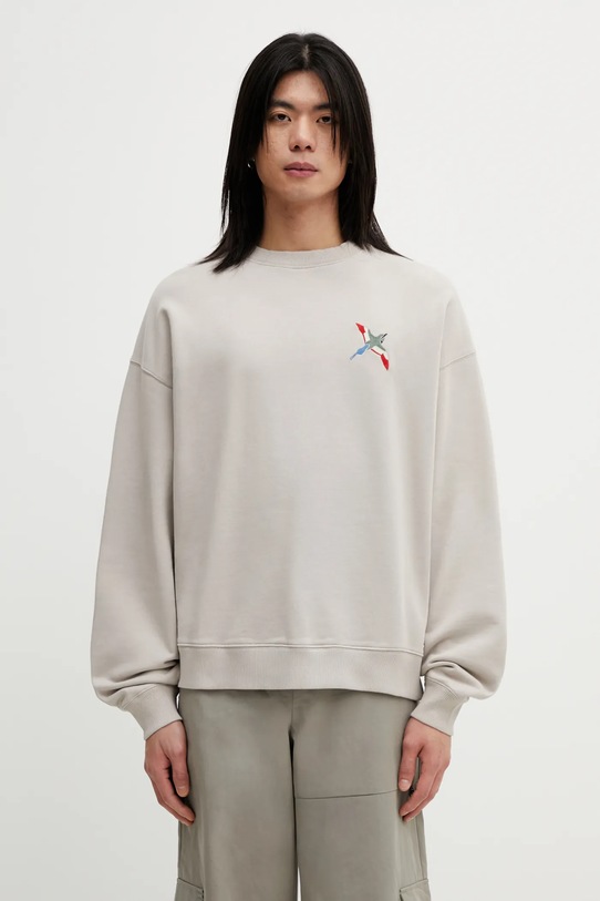 Axel Arigato bluza bawełniana Micro Bee Bird Sweater bawełna beżowy A3457006