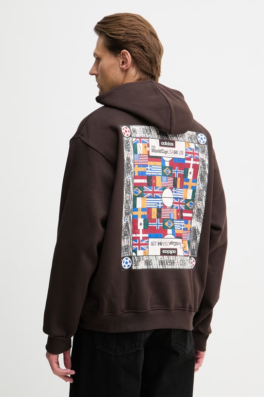 adidas Originals bluza z kapturem męska brązowy KC7915