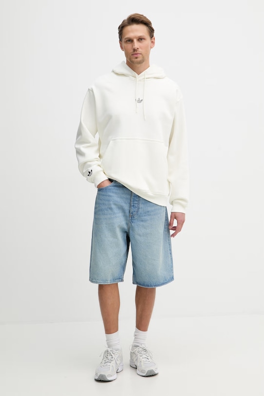 adidas Originals μπλούζα με κουκούλα ανδρική με βαμβάκι KD1437 μπεζ SS26