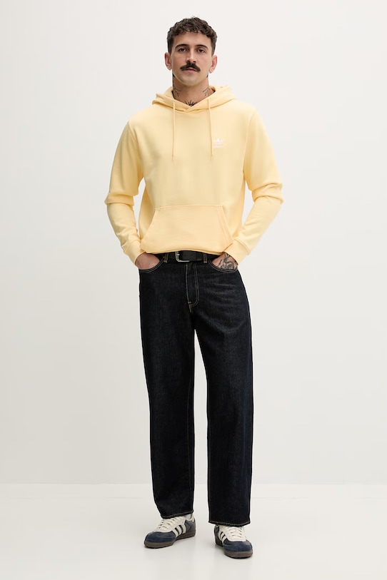 adidas Originals mikina s kapucí dámská bavlněná KE1158 žlutá SS26