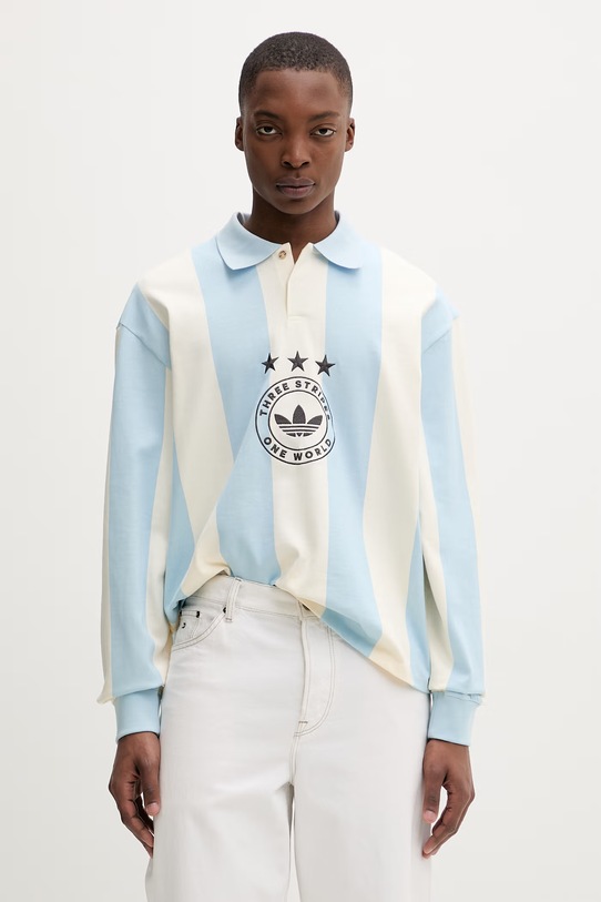 adidas Originals bluza męska bawełniana niebieski KU9190