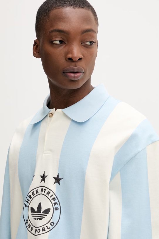 adidas Originals bluza męska bawełniana niebieski KU9190