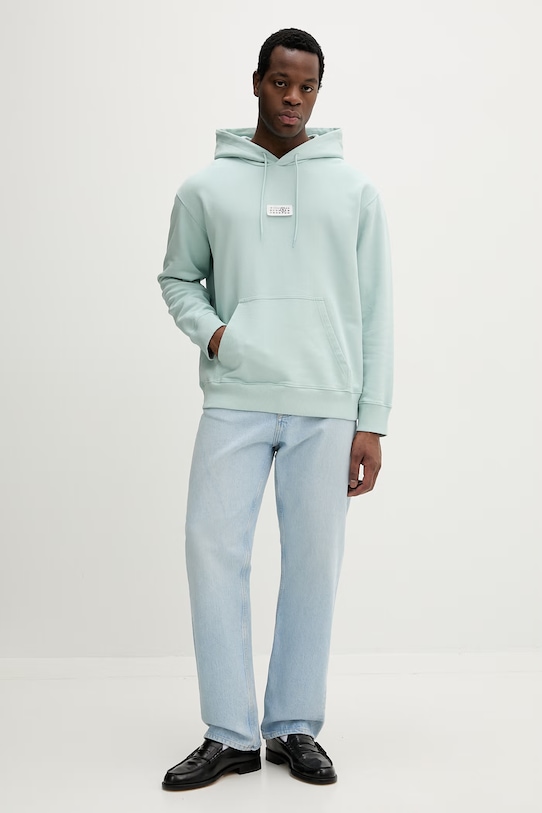 MM6 Maison Margiela bluza bawełniana SH0GU0042.M25025.544 turkusowy SS26