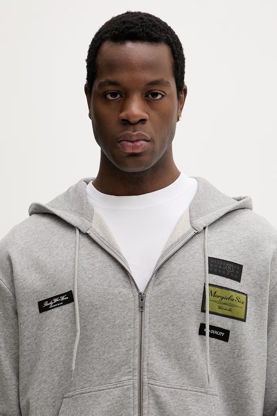 MM6 Maison Margiela bluza bawełniana szary SH0HG0007.M25025.853M