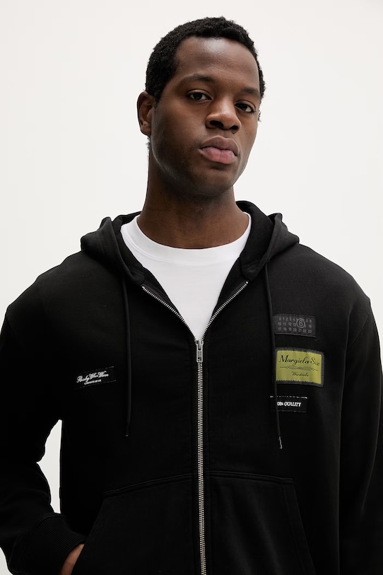 MM6 Maison Margiela bluza bawełniana czarny SH0HG0007.M25025.900