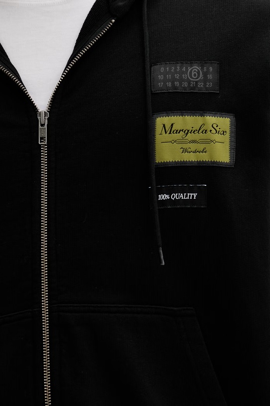 MM6 Maison Margiela bluza bawełniana SH0HG0007.M25025.900 czarny