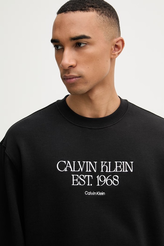 Calvin Klein Jeans bluza męska bawełniana czarny LV04RF233G