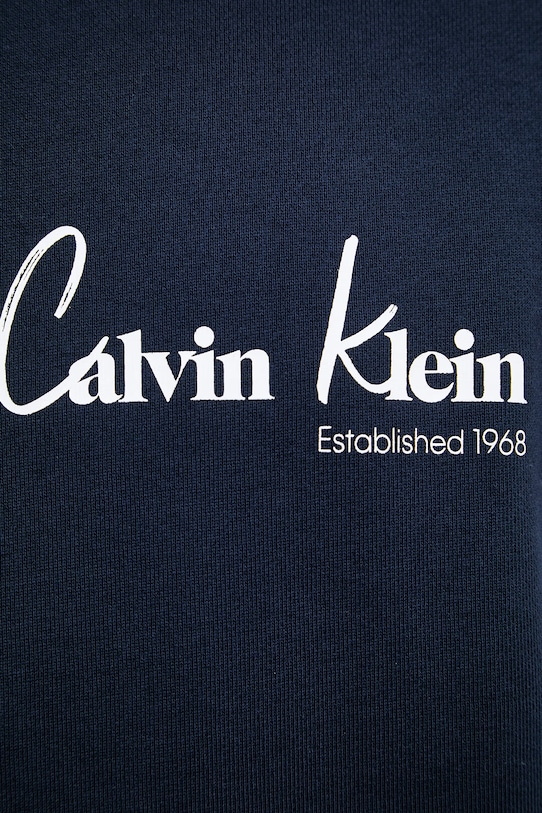 Calvin Klein Jeans bluza z kapturem męska bawełniana LV04RF234G granatowy