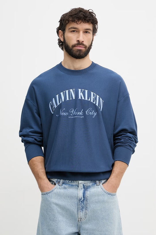 Calvin Klein Jeans felpa da uomo blu LV04RF244G
