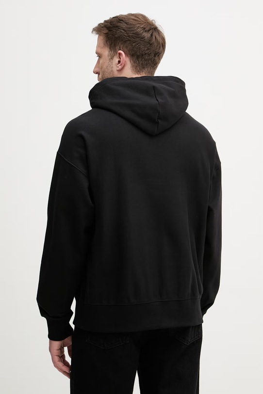 Oblečenie Calvin Klein Jeans mikina s kapucňou pánska s bavlnou LV04RF247G čierna