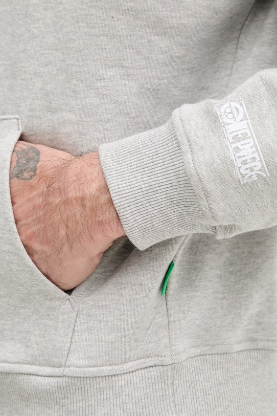 United Colors of Benetton bluza z kapturem męska bawełniana 30HRU2023 szary