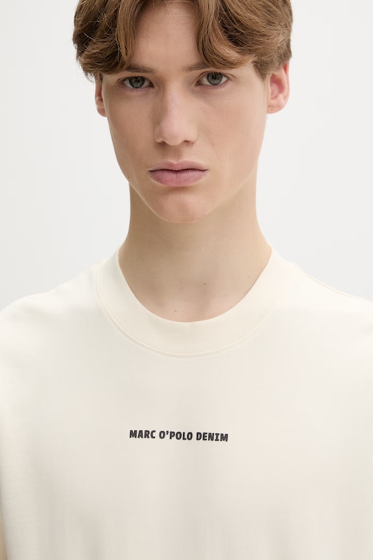 Marc O'Polo pulover moški bombažen bež 5000008480