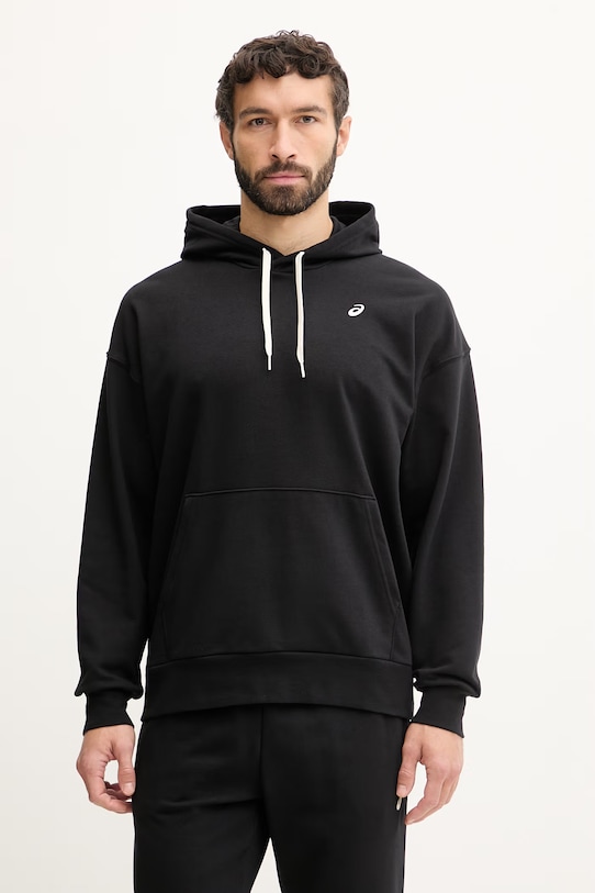 Asics bluza treningowa FRENCH TERRY z kapturem czarny 2031F449