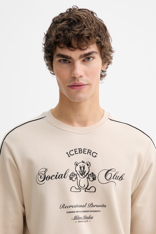 Iceberg bluza bawełniana beżowy E033.6341