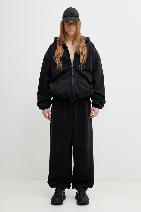 VETEMENTS bluza bawełniana Embroidered Cross ME76BJ005B czarny