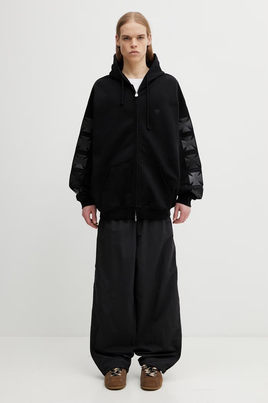 VETEMENTS bluza Leather Biker Cross ME76ZU267B czarny