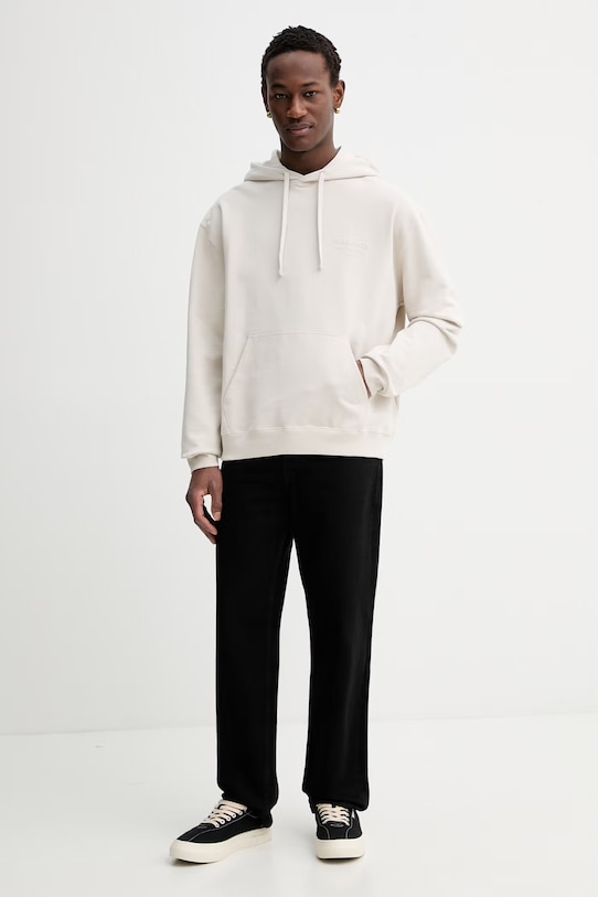 AllSaints bluza bawełniana XANDER M002NE beżowy SS26