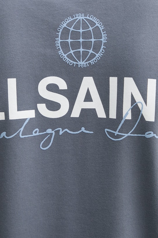AllSaints bluza bawełniana EMBLEM M006NE szary
