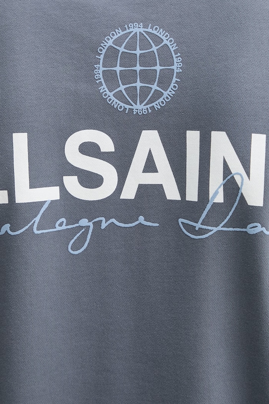 AllSaints pamut melegítőfelső EMBLEM M006NE szürke