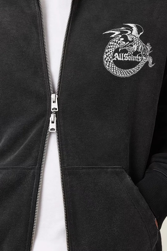 Bavlnená mikina AllSaints TERRA M020NE čierna