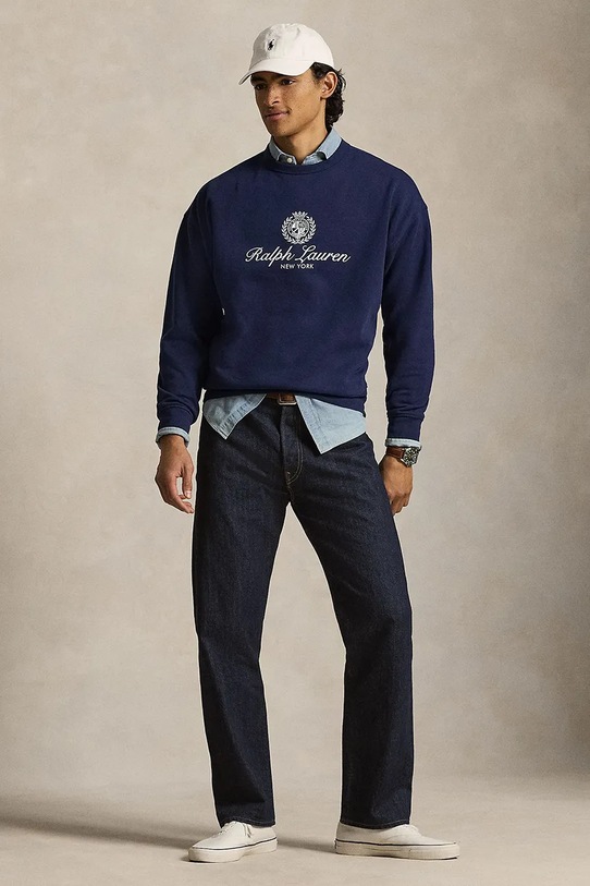 Ρούχα Polo Ralph Lauren μπλούζα Ανδρική 710A13264 σκούρο μπλε