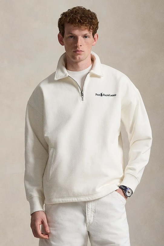 Polo Ralph Lauren bluza męska z bawełną beżowy 710B13514