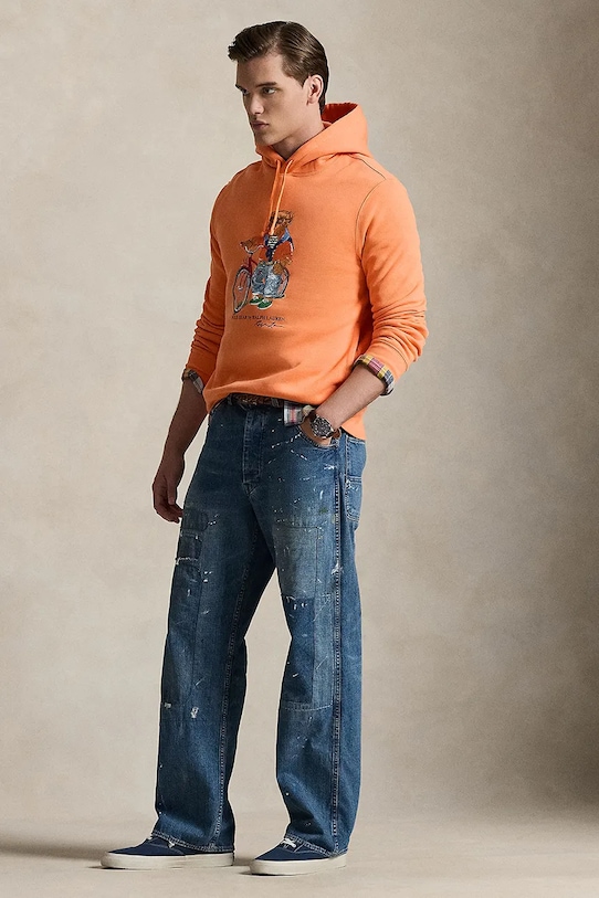 Odzież Polo Ralph Lauren bluza 710B14614 pomarańczowy