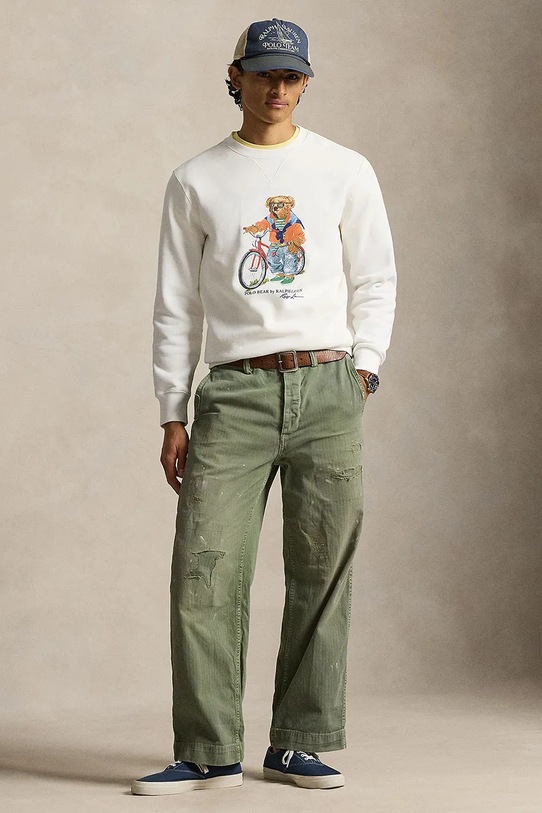 Odzież Polo Ralph Lauren bluza 710B14616 biały