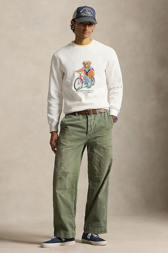 Odzież Polo Ralph Lauren bluza 710B14616 biały