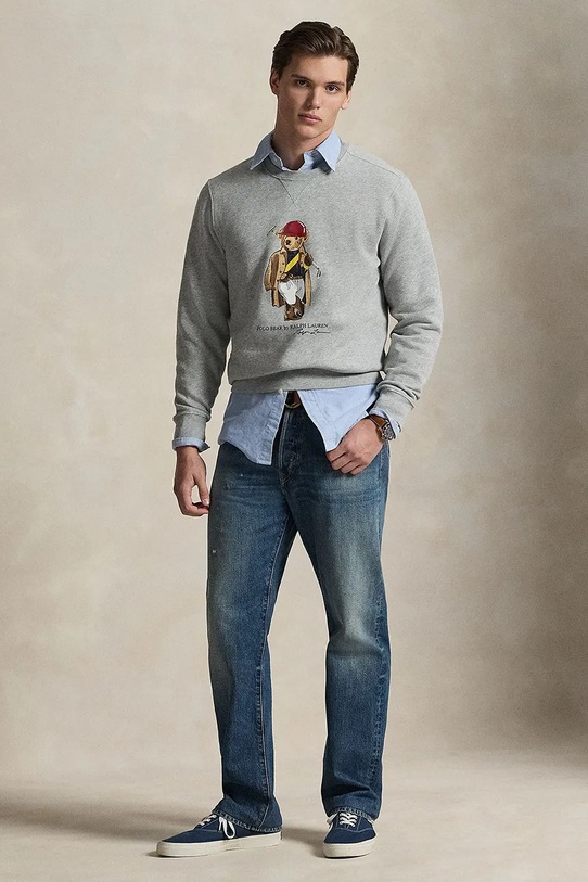 Odzież Polo Ralph Lauren bluza 710B14625 szary