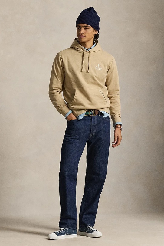 Odzież Polo Ralph Lauren bluza 710B14661 brązowy