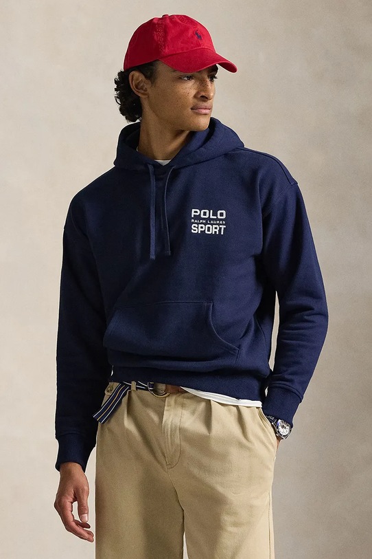 Μπλούζα Polo Ralph Lauren με κουκούλα σκούρο μπλε 710B14762