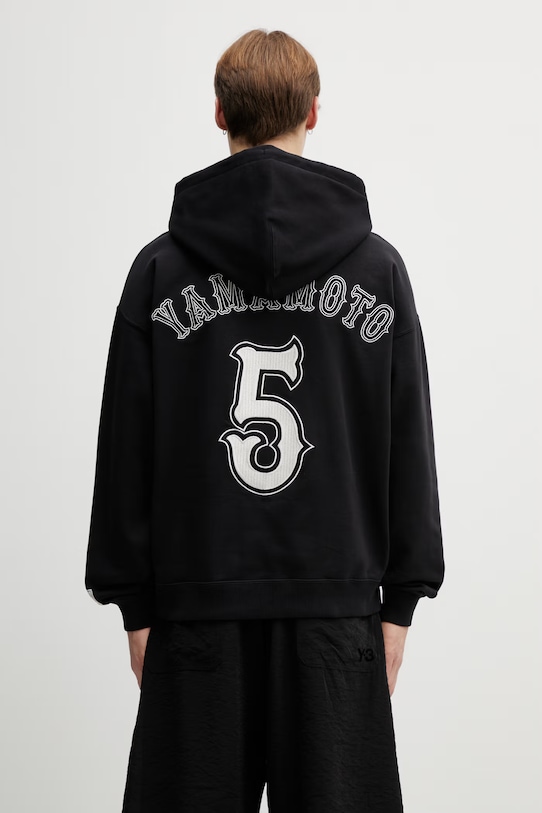 Y-3 bluza bawełniana EL5 GFX HOODIE bawełna czarny KQ9305