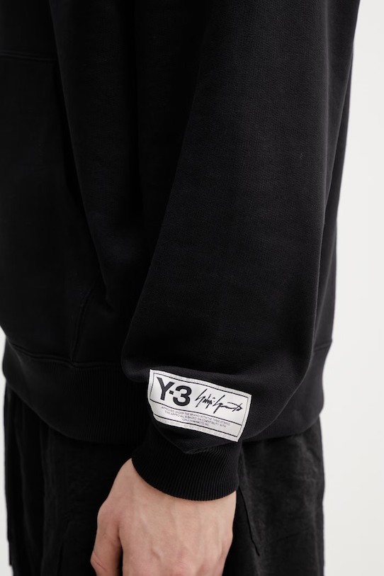 Y-3 bluza bawełniana EL5 GFX HOODIE czarny KQ9305