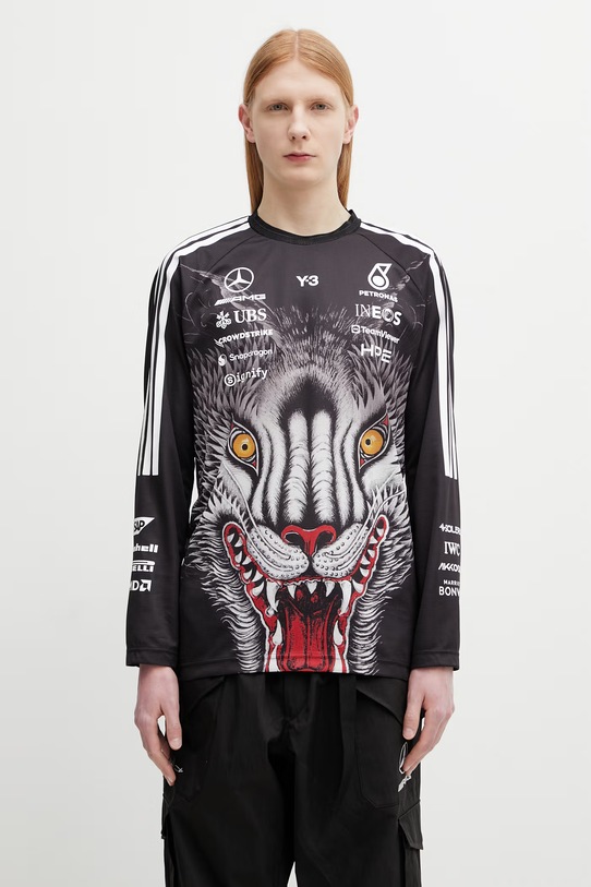 Y-3 x F1 DRVR SS JRS longsleeve męski czarny KQ9852
