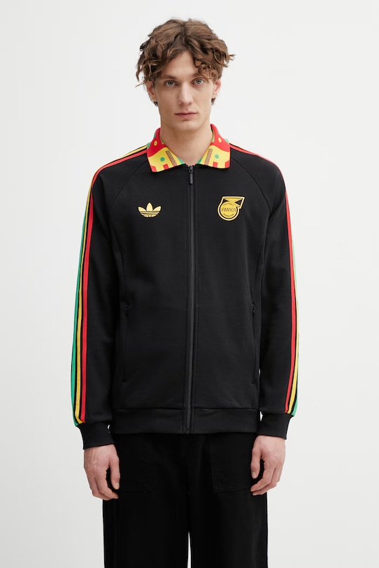 adidas Originals суичър с цип мъжки JFF A OG JK черен JY5207