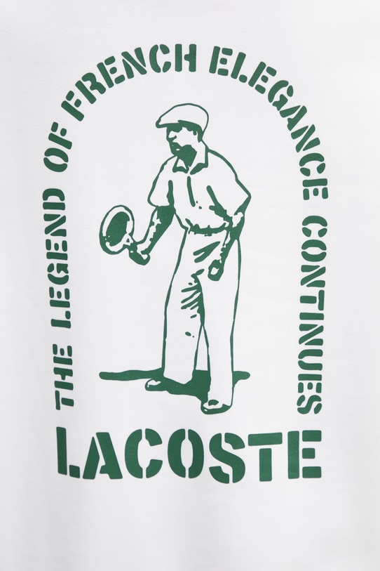 Lacoste bluza z kapturem bawełniana męska biały SH1371