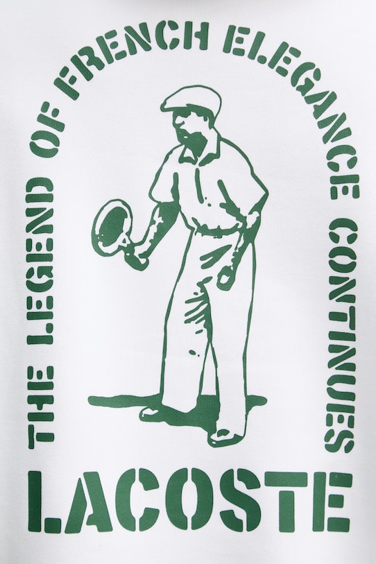 Lacoste hanorac cu glugă pentru bărbați, din bumbac SH1371 alb