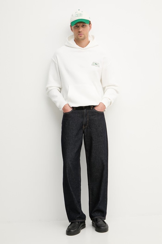 Lacoste Bluza z kapturem męska bawełniana SH2196 biały SS26