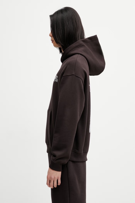 Lacoste bluza z kapturem bawełniana męska SH2196 brązowy SS26