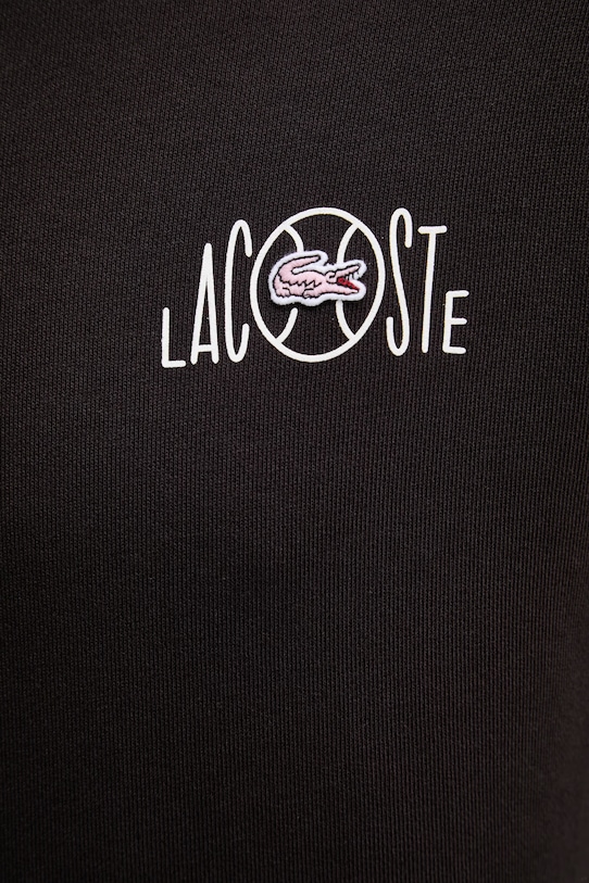 Lacoste bluza z kapturem męska bawełniana SH2196 brązowy