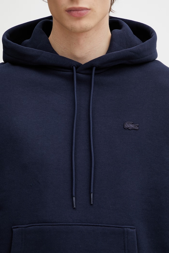 Pamučna dukserica Lacoste mornarsko plava SH7741