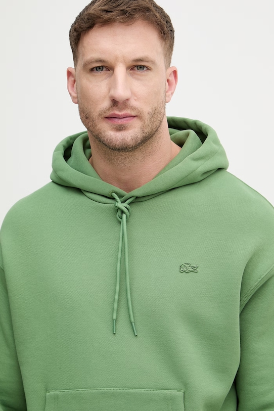 Lacoste bluza bawełniana zielony SH7741