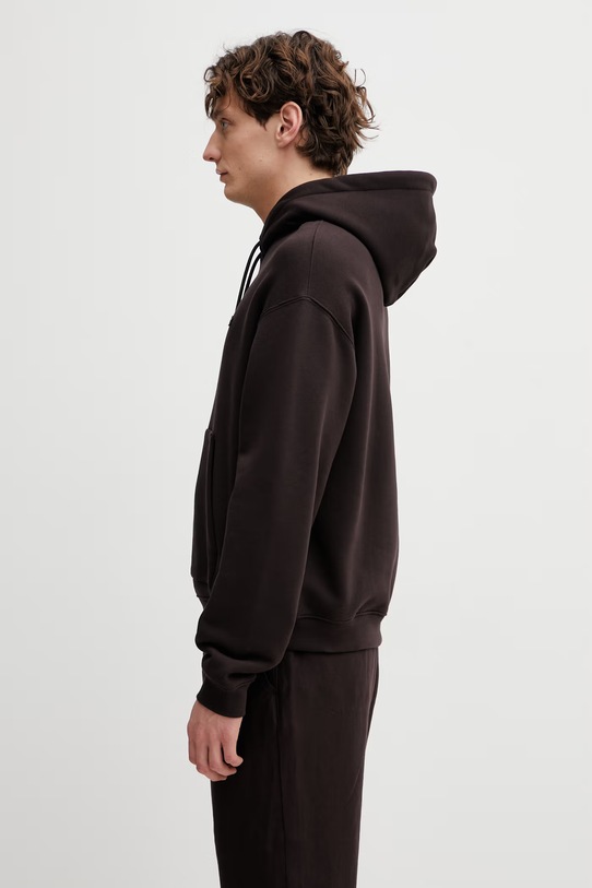 Bavlnená mikina Lacoste SH7741 hnedá SS26