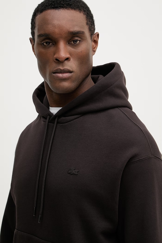 Lacoste bluza bawełniana brązowy SH7741