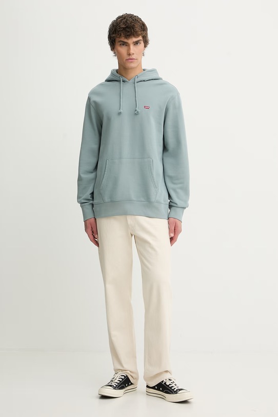 Levi's bluza bawełniana THE ORIGINAL HM HOODIE 34581.0060 turkusowy SS26