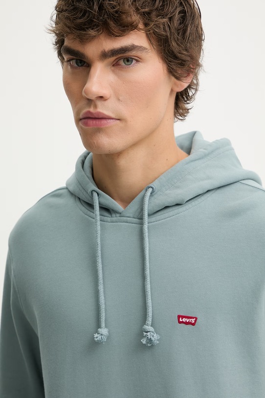 Levi's bluza bawełniana THE ORIGINAL HM HOODIE turkusowy 34581.0060