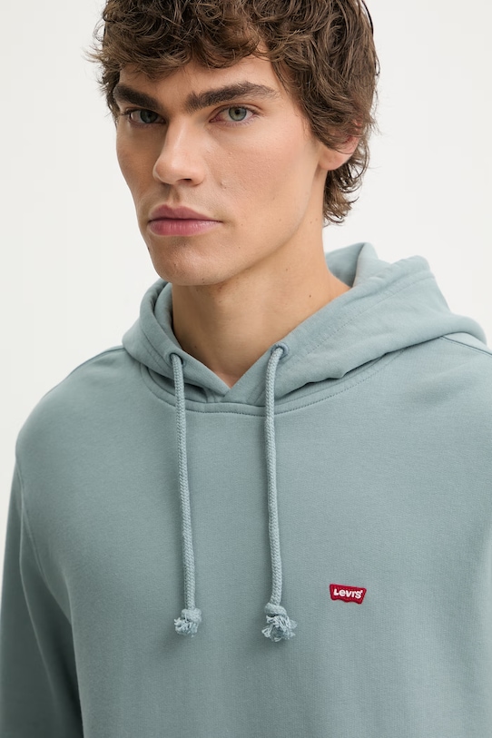 Levi's bluza bawełniana THE ORIGINAL HM HOODIE turkusowy 34581.0060