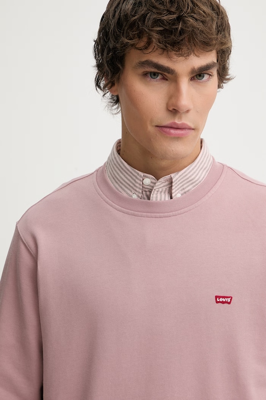 Levi's bluza bawełniana THE ORIGINAL HM CREW różowy 35909.0079