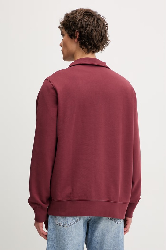 Odzież Levi's bluza bawełniana ORIGINAL HM 1/4 ZIP A8606.0015 bordowy